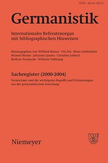 Germanistik / Germanistik, Sachregister (2000-2004): Verzeichnet sind die wichtigsten Begriffe und Erläuterungen aus der germanistischen Forschung