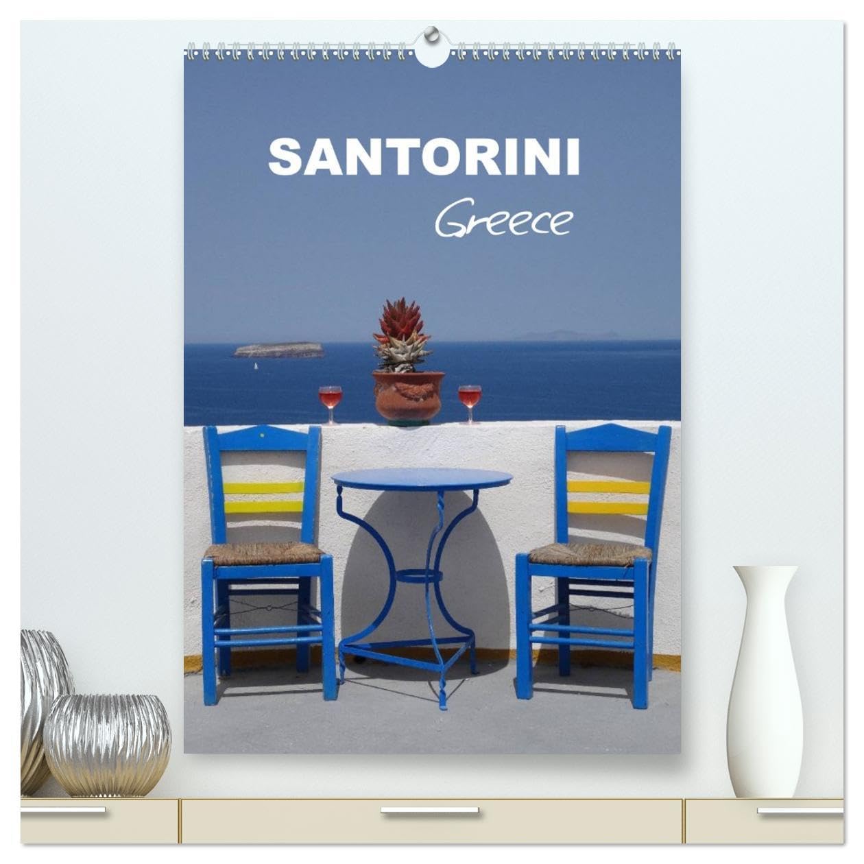 Santorini - Greece (High Quality Premium Wall Calendar 2026 DIN A2 portrait),CALVENDO 12 Month Wall Calendar: This calendar shows the most beautiful places of Santorini.