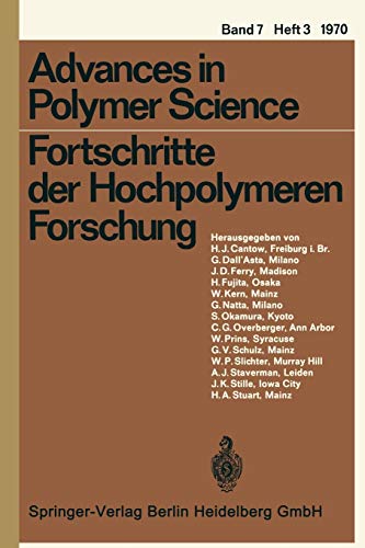 Fortschritte der Hochpolymeren Forschung (Advances in Polymer Science, 7/3)