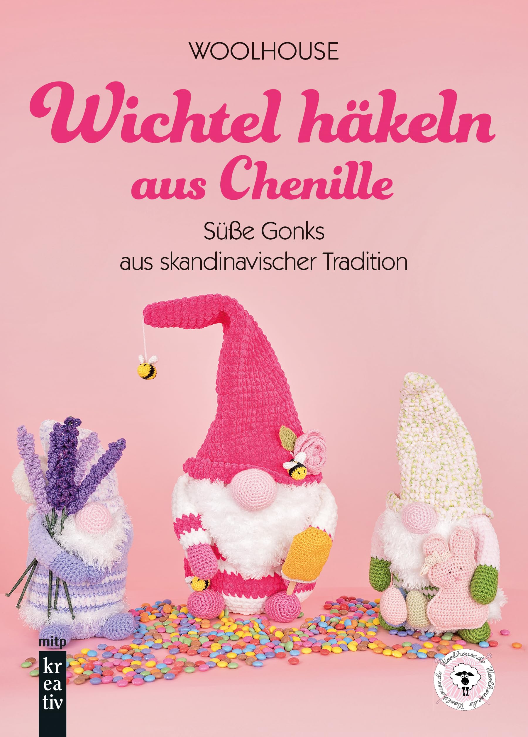 Wichtel häkeln aus Chenille: Süße Gonks aus skandinavischer Tradition für Frühling, Sommer, Herbst, Winter, Weihnachten, Ostern u.v.m.