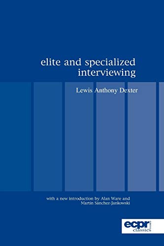 Elite and Specialized Interviewing (Ecpr Press Classics)