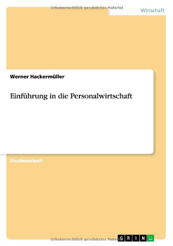 Einführung in die Personalwirtschaft