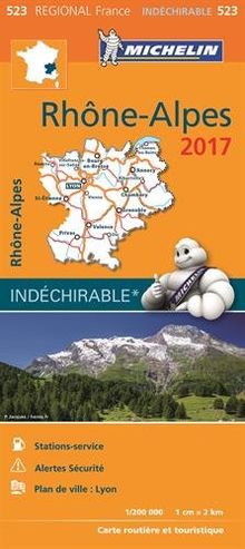 RHONE - ALPES 17523 CARTE MICHELIN KAART 2017