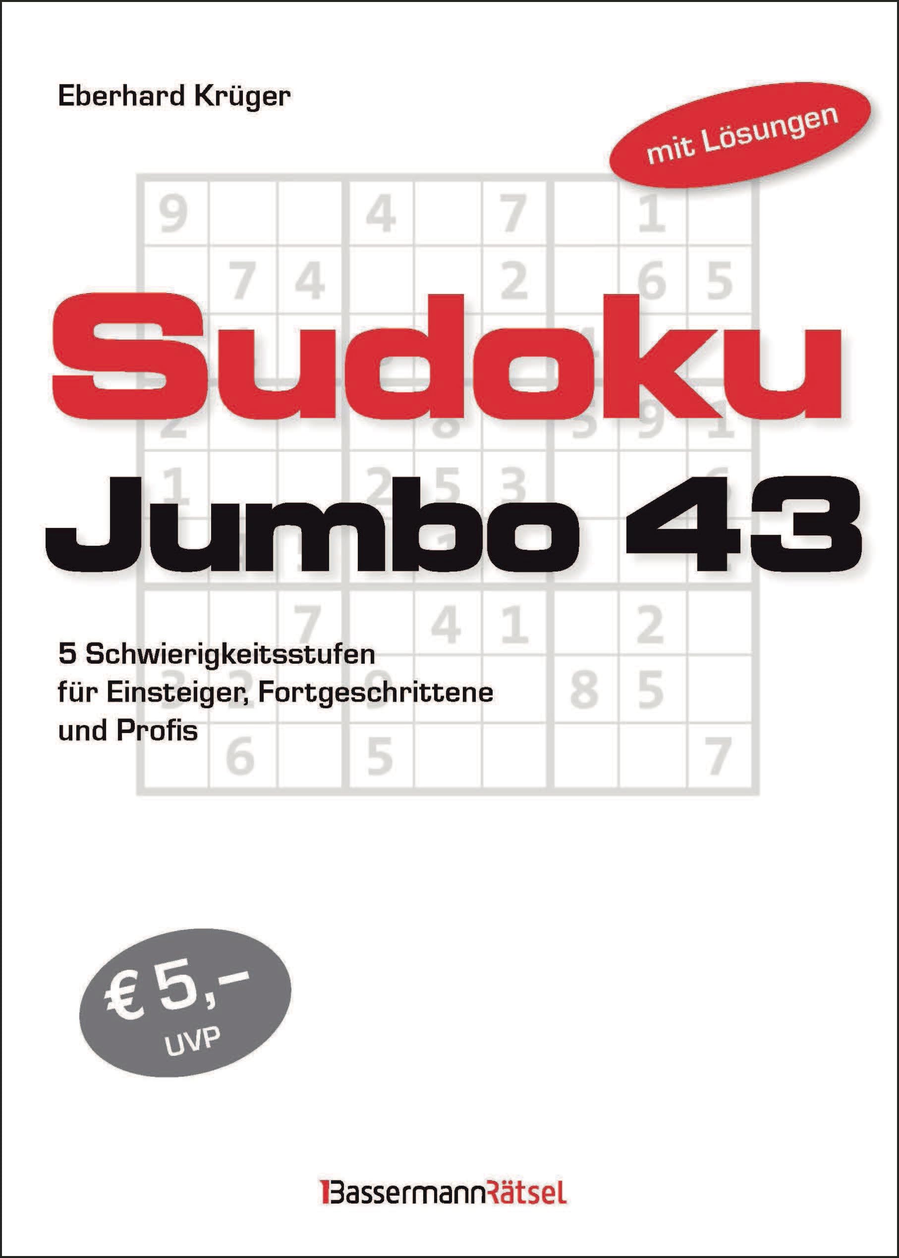 Sudokujumbo 43: 5 Schwierigkeitsstufen - für Einsteiger, Fortgeschrittene und Profis