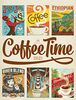 Coffee Time Kalender 2021, Wandkalender im Hochformat (50x66 cm) - Kaffee-Plakate im Retrostil, Illustrationen und Plakatmalerei, Kunstkalender