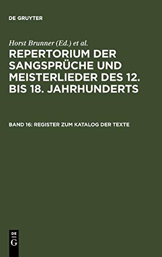 Register zum Katalog der Texte