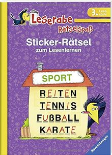 Sticker-Rätsel zum Lesenlernen (3. Lesestufe) (Leserabe - Rätselspaß)