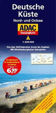 ADAC Camping Karte Deutsche Küste: Von den Ostfriesischen Inseln bis Usedom. Mit Mecklenburgischer Seenplatte (Camping und Caravaning)