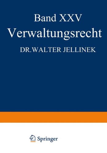 Verwaltungsrecht (Enzyklopädie der Rechts- und Staatswissenschaft)