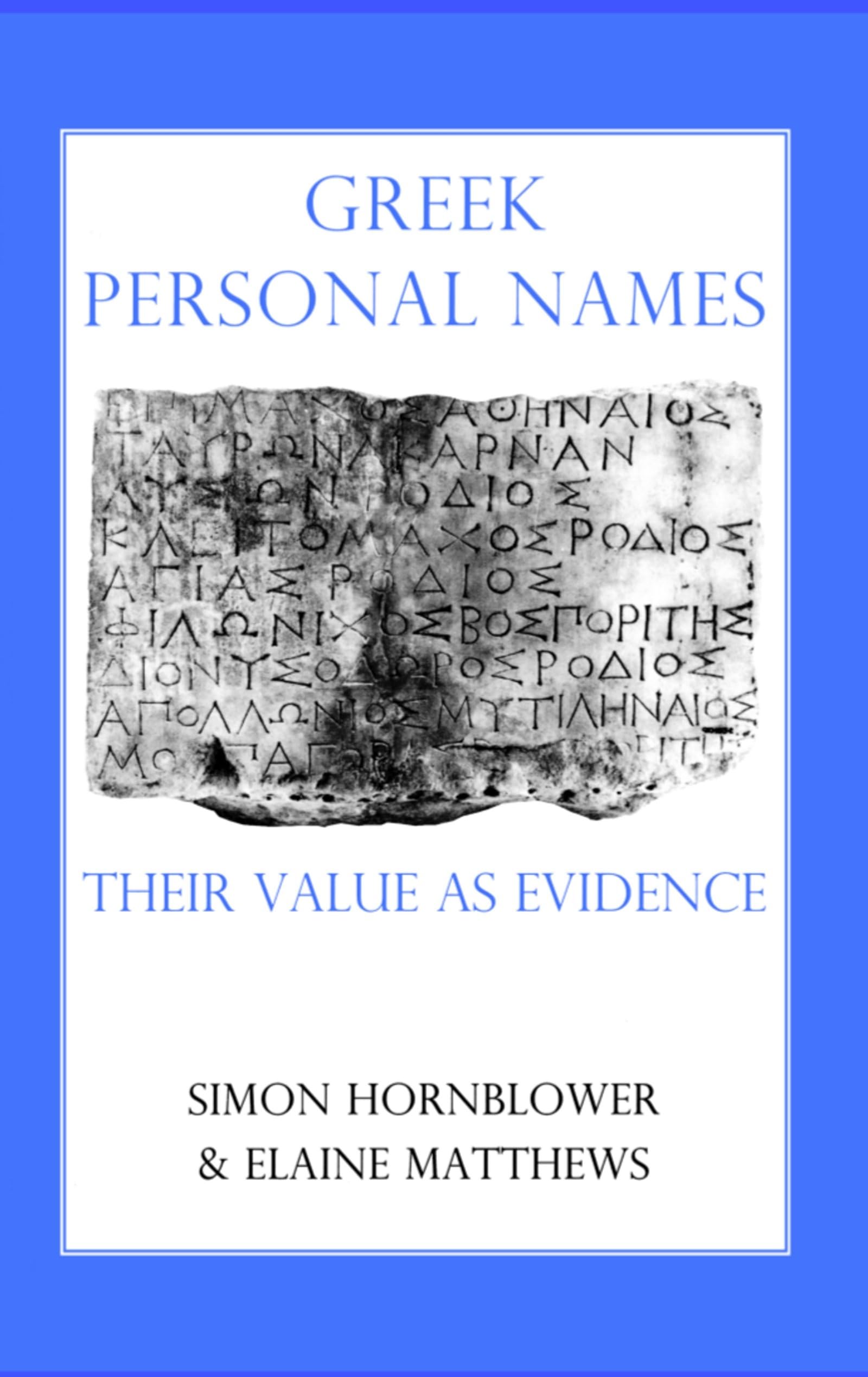 PBA 104: GREEK PERSONL NAMES C (Proceedings of the British Academy, Band 104)