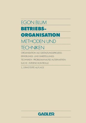 Betriebsorganisation (Moderne Wirtschaftsbücher)