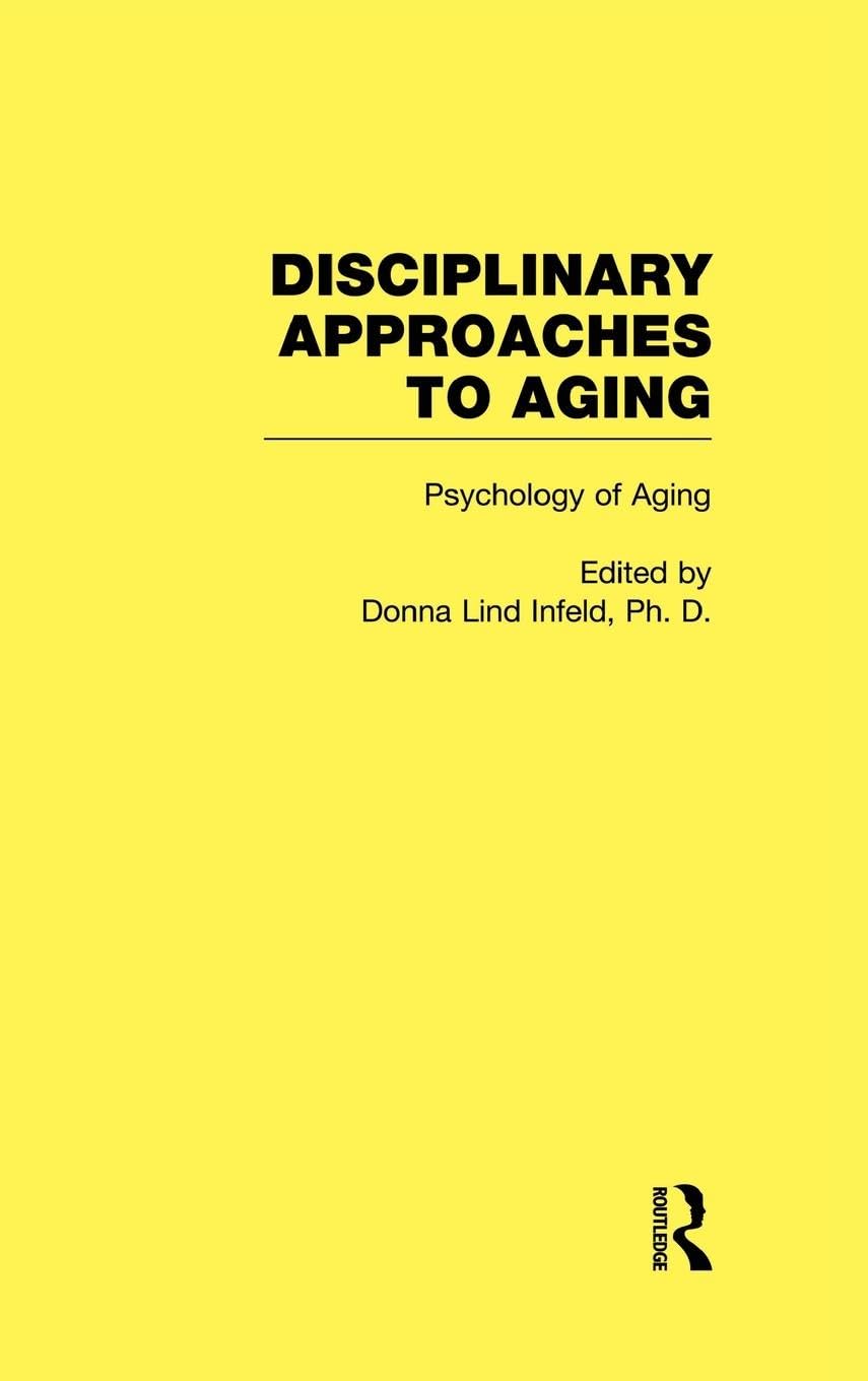 unbekannt Psychology Of Aging, Disciplinary Approaches To Aging