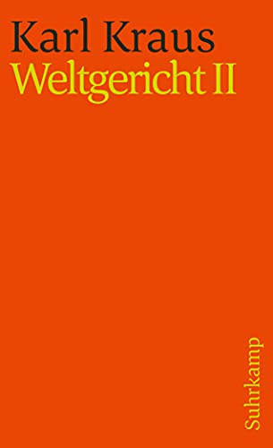 Kraus,Weltger.2 st1316: Band 6: Weltgericht II (suhrkamp taschenbuch)