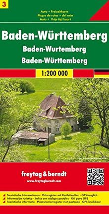 Freytag Berndt Autokarten, Blatt 3, Baden-Württemberg - Maßstab 1:200 000