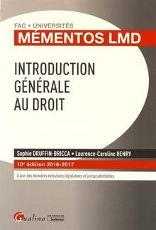 Introduction générale au droit 2016-2017