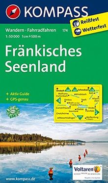 Fränkisches Seenland: Wanderkarte mit Radwegen und Aktiv Guide. GPS-genau. 1:50000 (KOMPASS-Wanderkarten, Band 174)