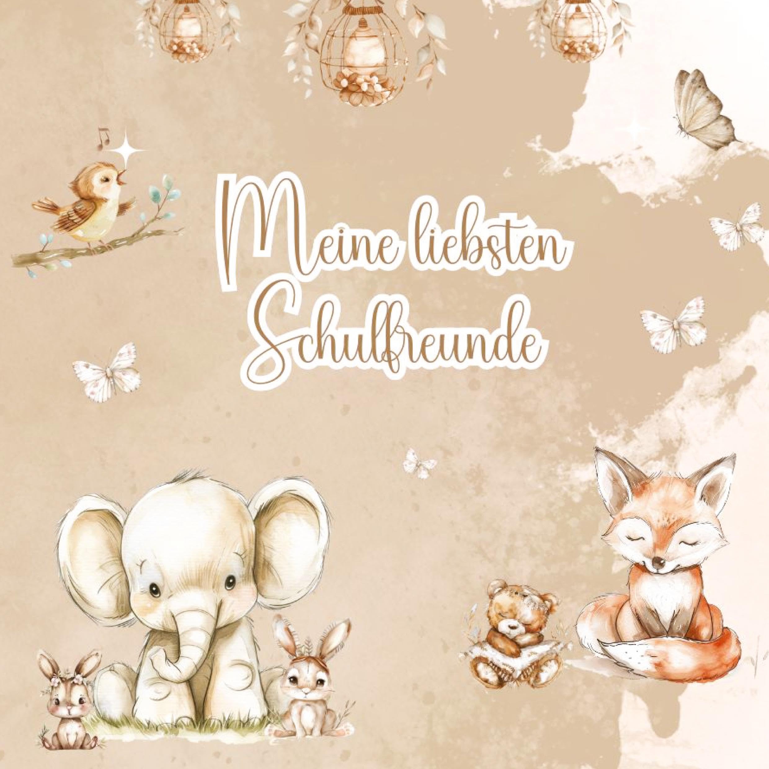 Meine liebsten Schulfreunde - Ein Ausfüllbuch für Kinder: Boho Waldtiere