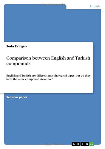 Comparison between English and Turkish compounds: English and Turkish are different morphological types, but do they have the same compound structure?