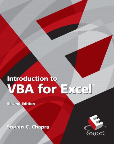 Introduction to VBA for Excel: Intro to VBA for Excel _p2 (Esource/Introductory Engineering and Computing)