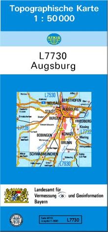 TK50 L7730 Augsburg: Topographische Karte 1:50000