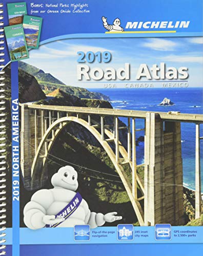 Michelin North America Road Atlas 2019: Tourist & Motoring Atlas A4 spiral (Michelin Road Atlases)