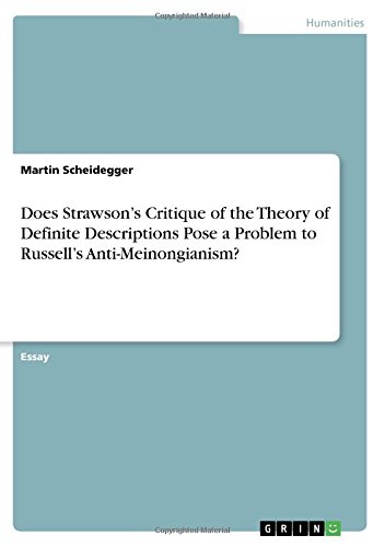 Does Strawson¿s Critique of the Theory of Definite Descriptions Pose a Problem to Russell¿s Anti-Meinongianism?
