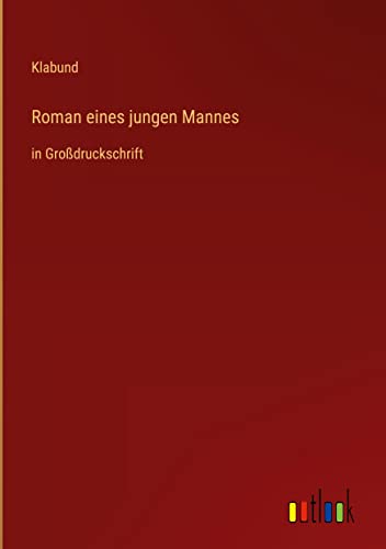 Roman eines jungen Mannes: in Großdruckschrift