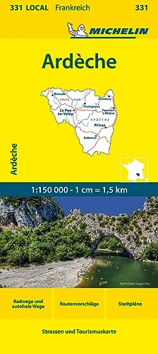 Michelin Ardeche-Haute Loire: Straßen- und Tourismuskarte 1:150.000; Auflage 2023 (MICHELIN Localkarten)
