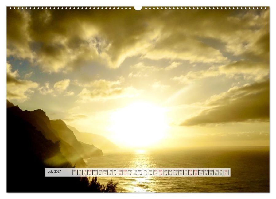 Aloha Spirit - The Magic of Hawaii (Wall Calendar 2027 DIN A2 landscape), CALVENDO 12 Month Wall Calendar