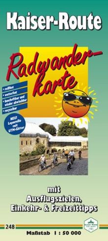 Radwanderkarte Kaiser-Route: Mit Ausflugszielen, Einkehr- und Freizeittipps, reissfest, wetterfest, beschriftbar und wieder abwischbar. 1:50000