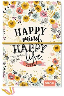 Happy mind, happy life 2022 Mein kreatives Jahr: Kreativbuchkalender mit Stickerbogen