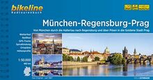 München-Regensburg-Prag Radfernweg: 1:50.000, 474 km, wetterfest/reißfest, GPS-Tracks Download, LiveUpdate (Bikeline Radtourenbücher)