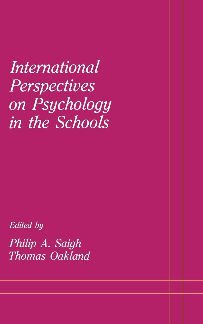 International Perspectives on Psychology in the Schools (School Psychology)