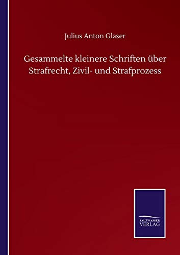Gesammelte kleinere Schriften über Strafrecht, Zivil- und Strafprozess
