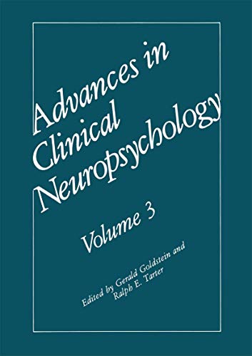 Advances in Clinical Neuropsychology: Volume 3 (Advances in Clinical Neuropsychology, 3, Band 3)