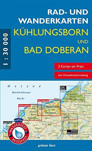 RWK-Set Kühlungsborn - Bad Doberan: Mit den Karten: „Rerik, Kühlungsborn“ und „Bad Doberan, Warnemünde“. Maßstab 1:30.000. Wasser- und reißfeste Karten.