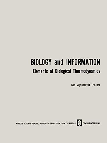 Biology and Information: Elements of Biological Thermodynamics