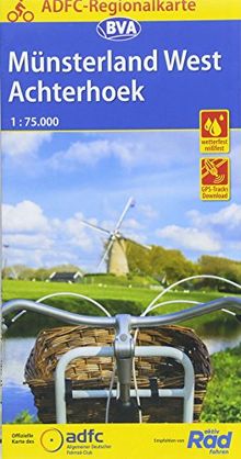 ADFC-Regionalkarte Münsterland West / Flusslandschaft Achterhoek, 1:75.000, reiß- und wetterfest, GPS-Tracks Download: Von Nijmegen und Arnhem bis ... und Slinge-Route (ADFC-Regionalkarte 1:75000)