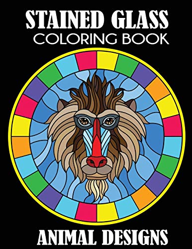 Creative Coloring Press Stained Glass Coloring Book, Animal Designs