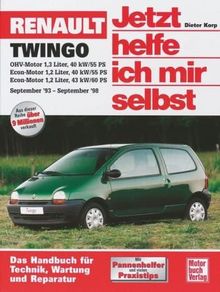 Renault Twingo: OHV-Motor 1,3 Liter, 40 kW/55 PS. Econ-Motor 1,2 Liter, 40 kW/55 PS. Econ-Motor 1,2 Liter, 43 kW/60 PS. September '93 - September '98. ... Praxistips (Jetzt helfe ich mir selbst)