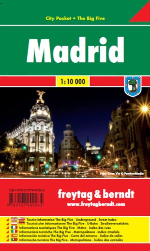 City Pocket & The Big Five   Freytag & Berndt Stadtplan Madrid Madryt Karte (im Sinne von Landkarte)
