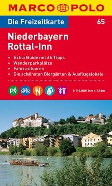 MARCO POLO Freizeitkarte Niederbayern, Rottal-Inn 1:120.000: Extra Guide mit 66 Tipps. Wanderparkplätze. Fahrradtouren. Die schönsten Biergärten und Ausflugslokale