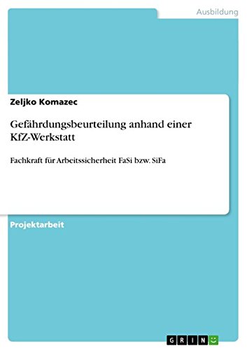Gefährdungsbeurteilung anhand einer KfZ-Werkstatt: Fachkraft für Arbeitssicherheit FaSi bzw. SiFa