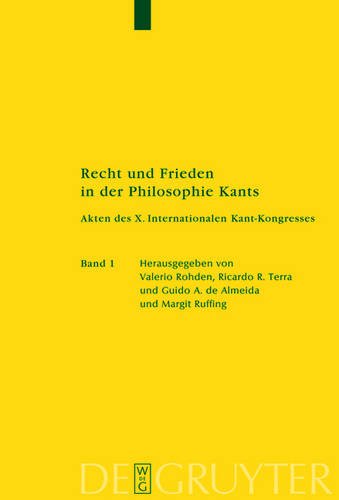 Recht und Frieden in der Philosophie Kants: Akten des X. Internationalen Kant-Kongresses