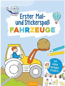 Erster Mal- und Stickerspaß Fahrzeuge