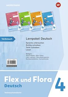 Flex und Flora - Ausgabe 2021: Themenhefte 4 Paket Verbrauchsmaterial: Ausgabe 2021 - Lernpaket Deutsch