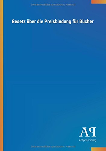 Gesetz über die Preisbindung für Bücher