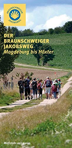 Wanderkarte Der Braunschweiger Jakobsweg: Magdeburg bis Höxter