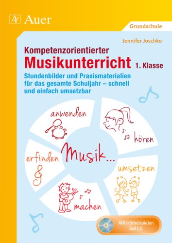 Kompetenzorientierter Musikunterricht 1. Klasse: Stundenbilder und Praxismaterialien für das gesamte Schuljahr - schnell und einfach umsetzbar