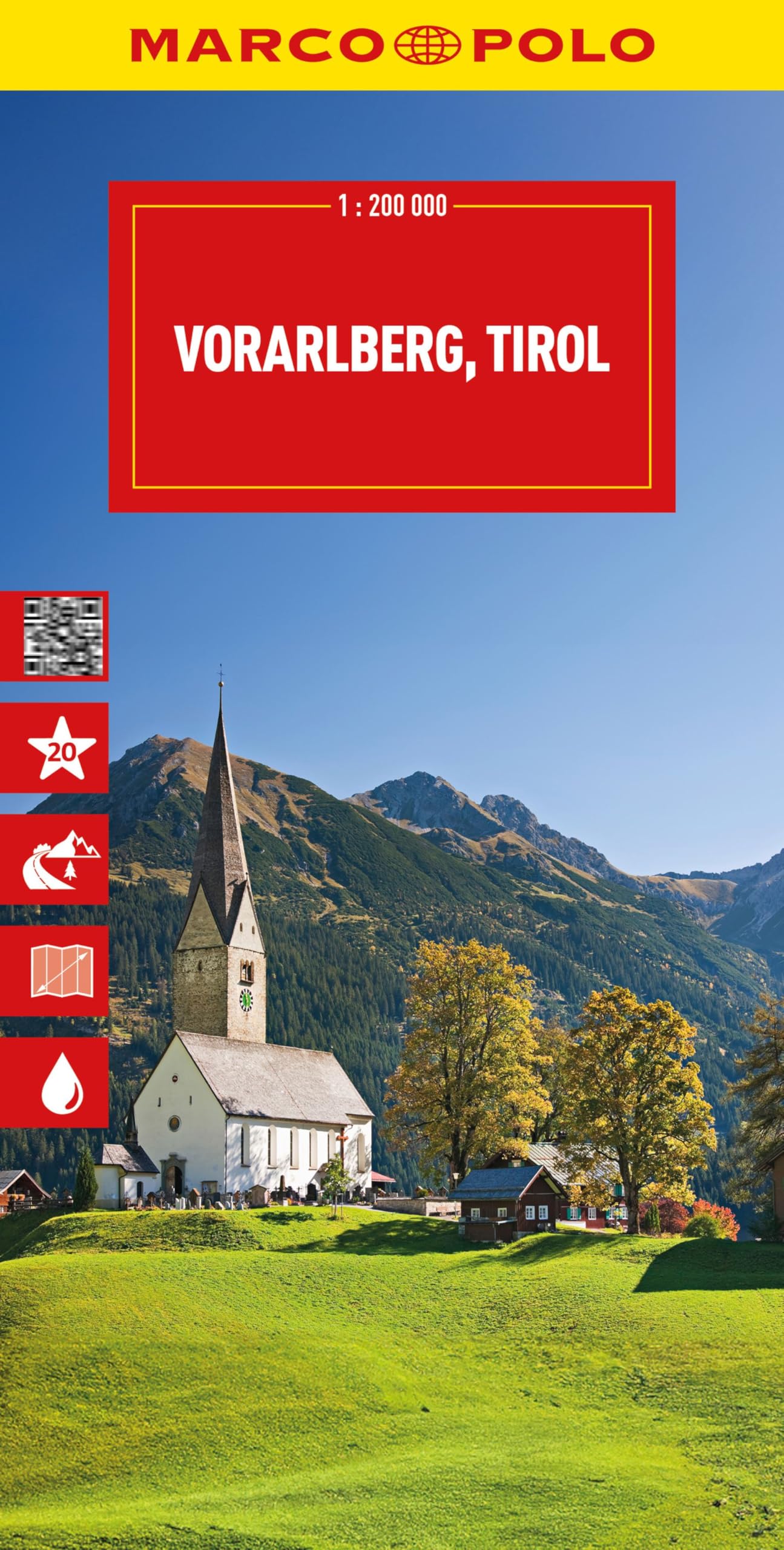 MARCO POLO Reisekarte Österreich 03 Vorarlberg, Tirol 1:200.000: mit Oberbayern, Südtirol - Straßenkarte und Autokarte mit sehenswerten Strecken, Highlights und digitaler Erweiterung